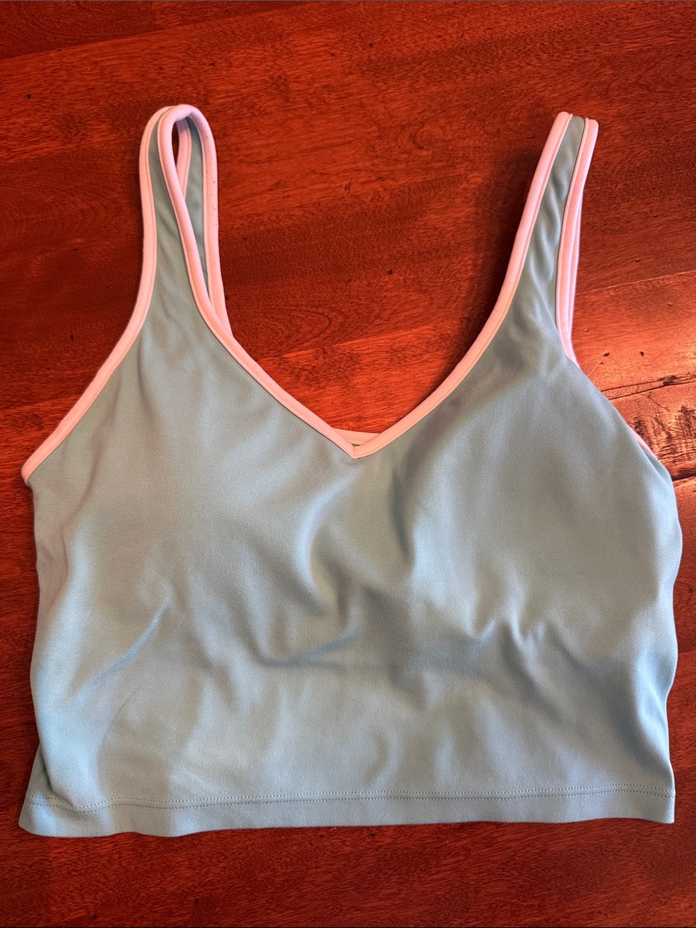 Light Blue Bralette with white Trim - Women's Sports Bralette Aerie Offline M